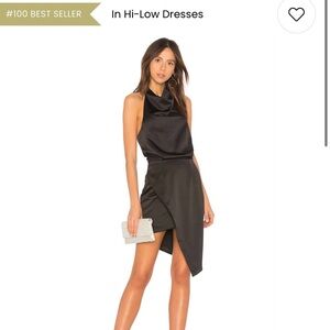Elegant Black Hi-Low Dress